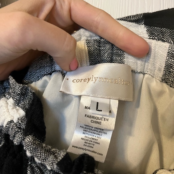 Corey Lynn Calter Off-Shoulder Gingham Dress - Picture 8 of 9